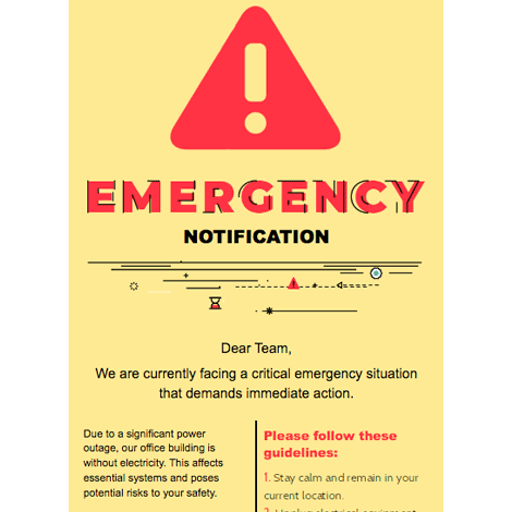Emergency Company Notification